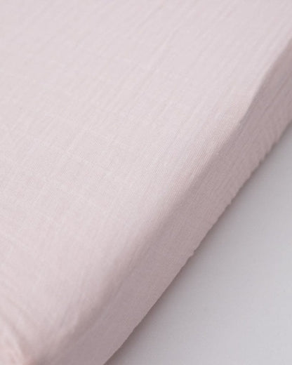 Little Unicorn Cotton Muslin Mini Crib Sheet - Blush - UN0910