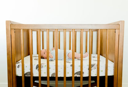 Little Unicorn Cotton Muslin Mini Crib Sheet - Hedgehog - UN0906