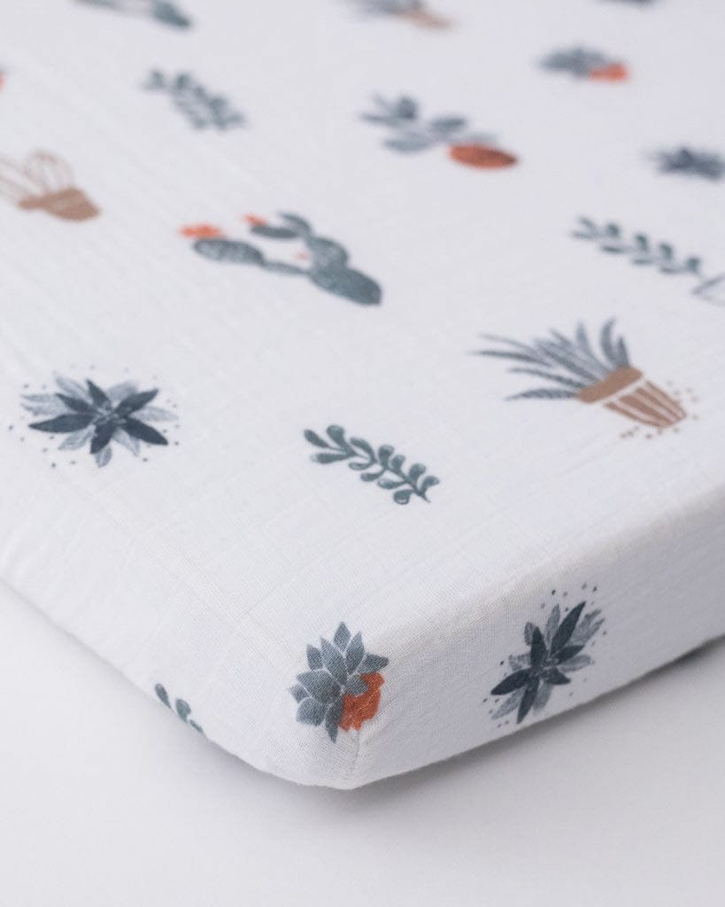 Little Unicorn Cotton Muslin Mini Crib Sheet - Prickle Pots - UN0905