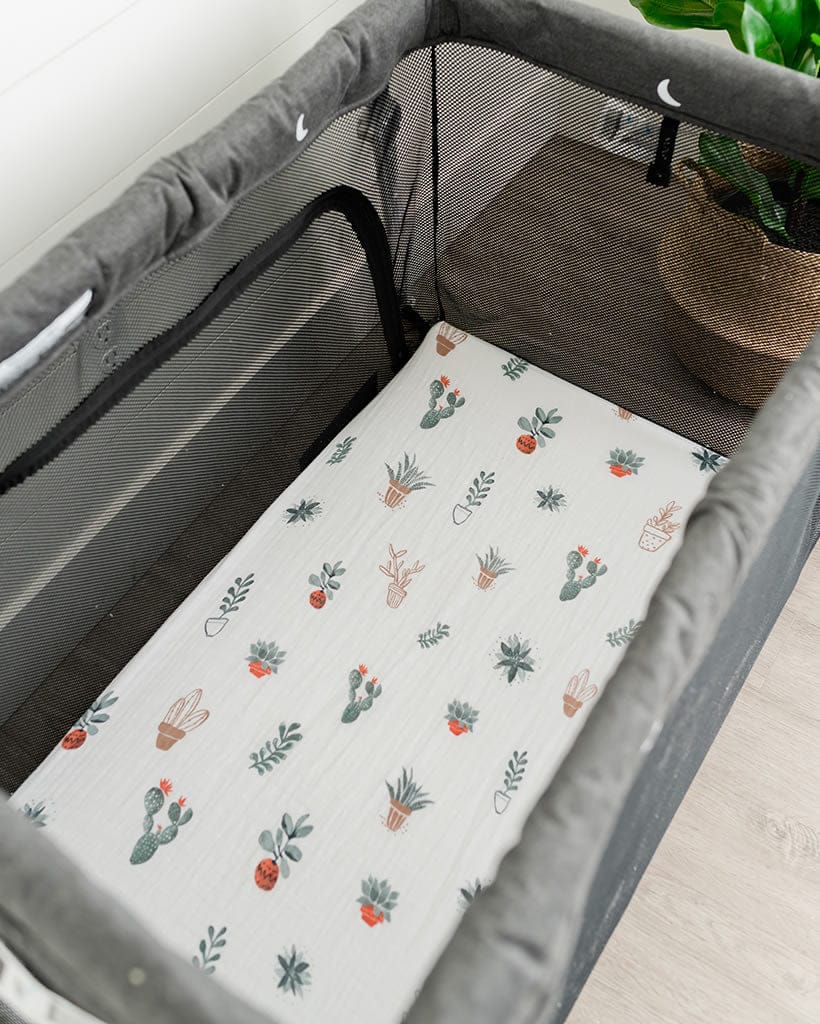 Little Unicorn Cotton Muslin Mini Crib Sheet - Prickle Pots - UN0905