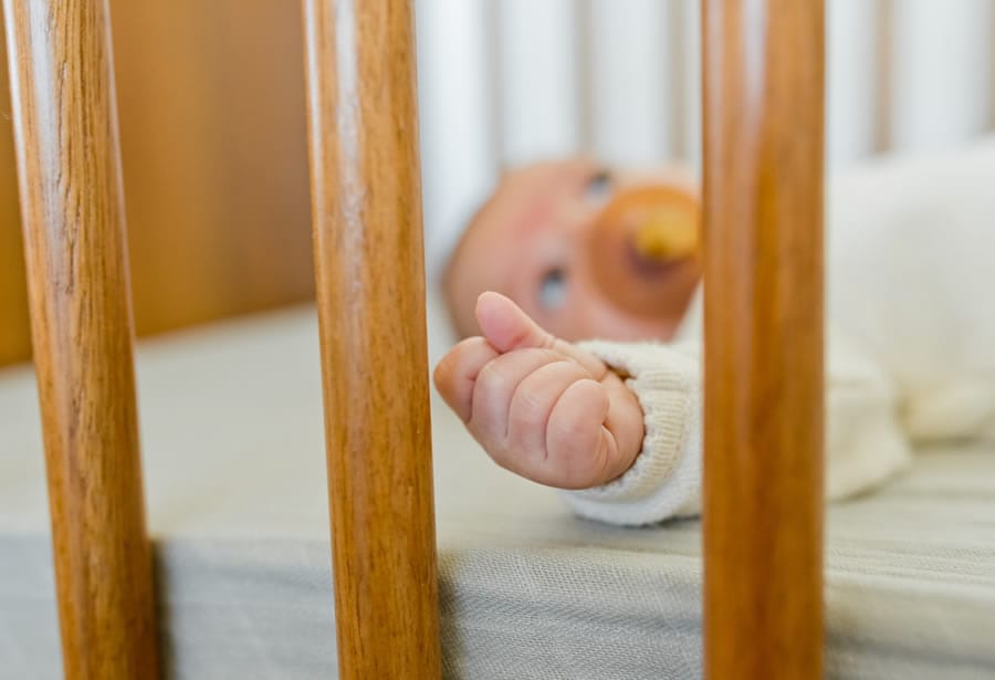 Little Unicorn Cotton Muslin Mini Crib Sheet - Warm Grey - UN0909