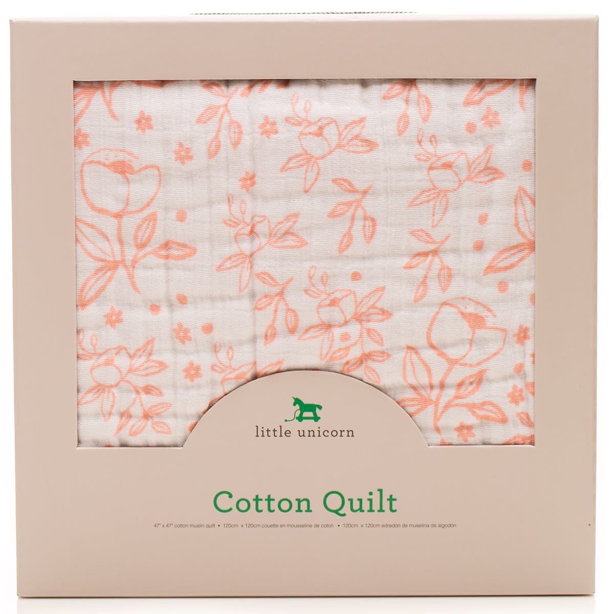 Little Unicorn Cotton Muslin Quilt - Garden Rose - UB0206