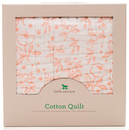 Little Unicorn Cotton Muslin Quilt - Garden Rose - UB0206