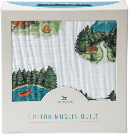 Little Unicorn Cotton Muslin Quilt - Happy Camper - UB0252