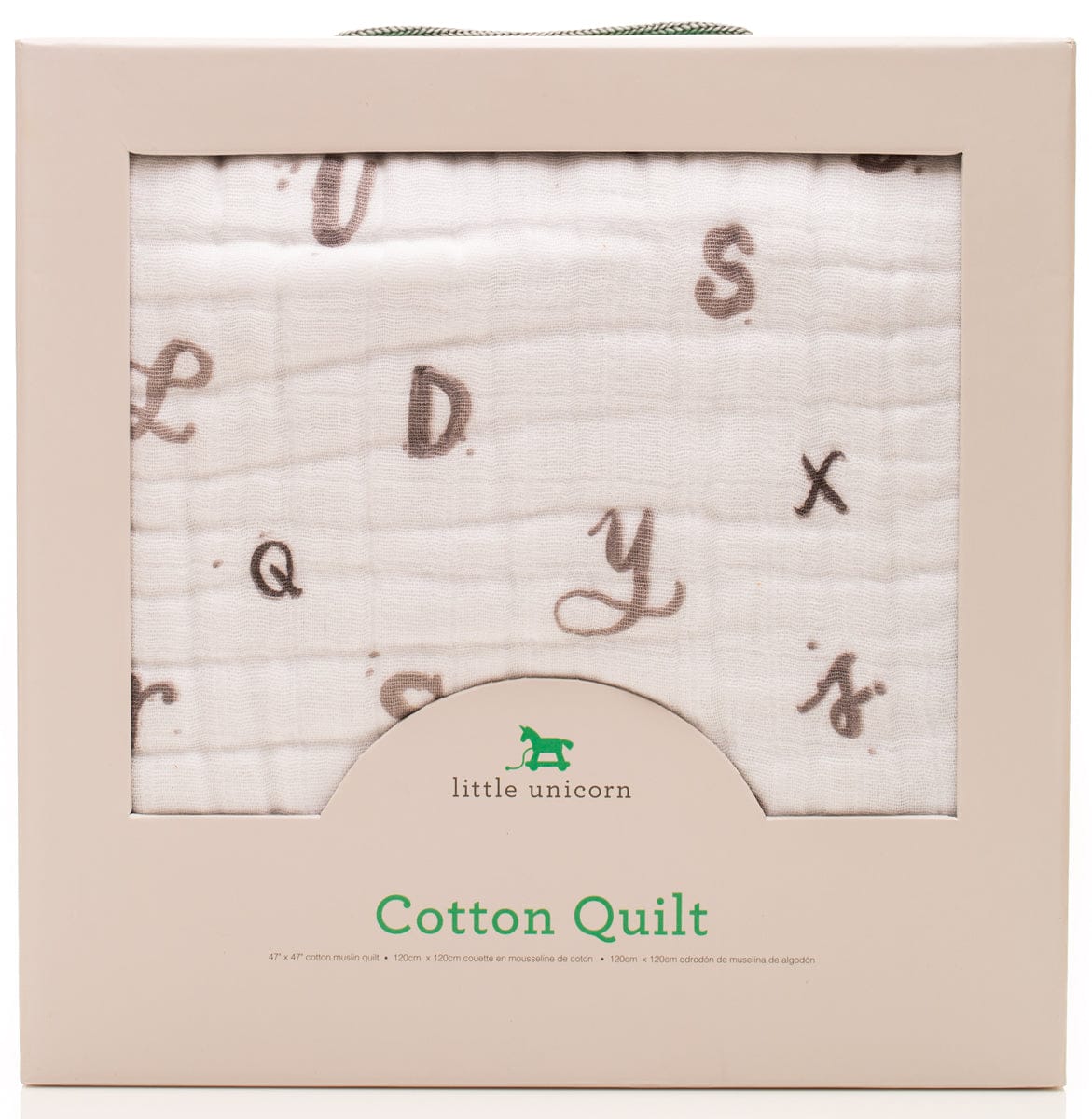 Little Unicorn Cotton Muslin Quilt - Hello Alphabet - UB0212