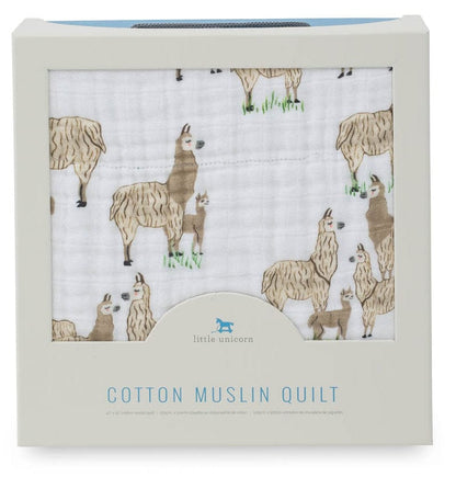 Little Unicorn Cotton Muslin Quilt - Llama Llama - UB0271