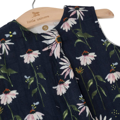 Little Unicorn Cotton Muslin Sleep Bag, Medium - Dark Coneflower - UC0116M