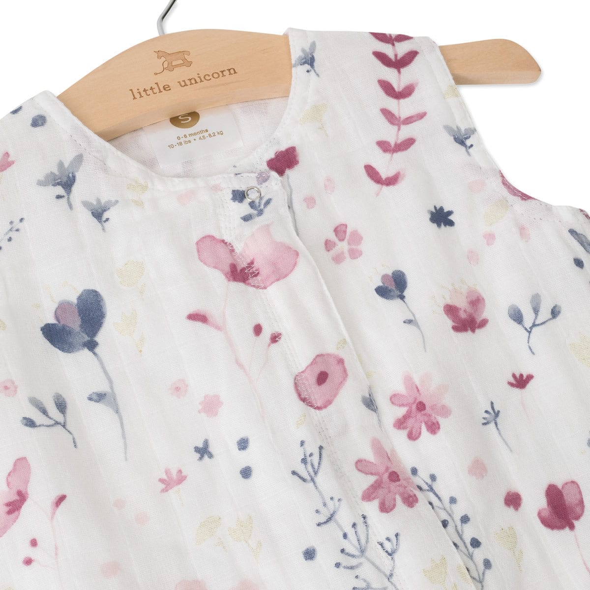 Little Unicorn Cotton Muslin Sleep Bag, X-Large - Fairy Garden - UC0312X