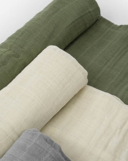 Little Unicorn Cotton Muslin Swaddle 3 Pack - Fern - UB0039