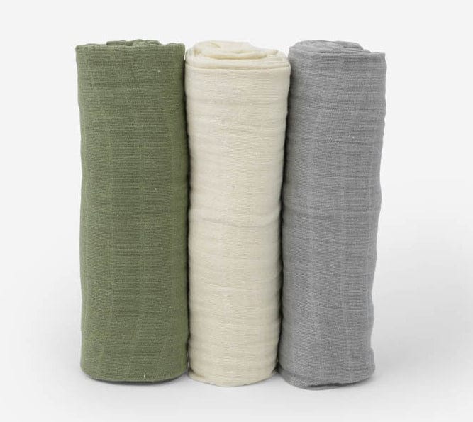 Little Unicorn Cotton Muslin Swaddle 3 Pack - Fern - UB0039