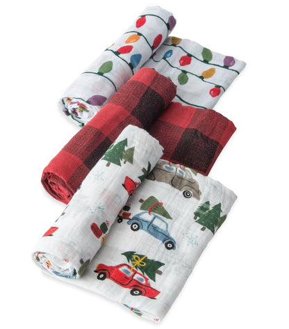 Little Unicorn Cotton Muslin Swaddle 3 Pack - Holiday Haul - UB0027