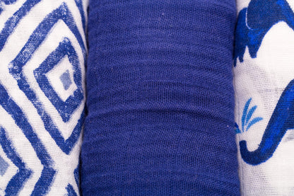 Little Unicorn Cotton Muslin Swaddle 3-Pack - Indie Elephant