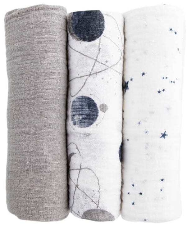 Little Unicorn Cotton Muslin Swaddle 3 Pack - Planetary 2 Set - UB0053