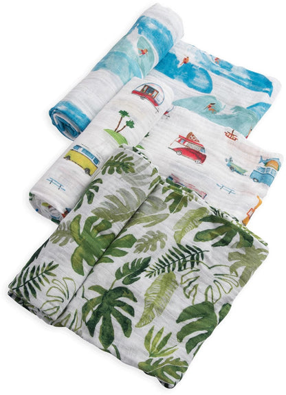 Little Unicorn Cotton Muslin Swaddle 3-Pack - Summer Vibe - UB0025