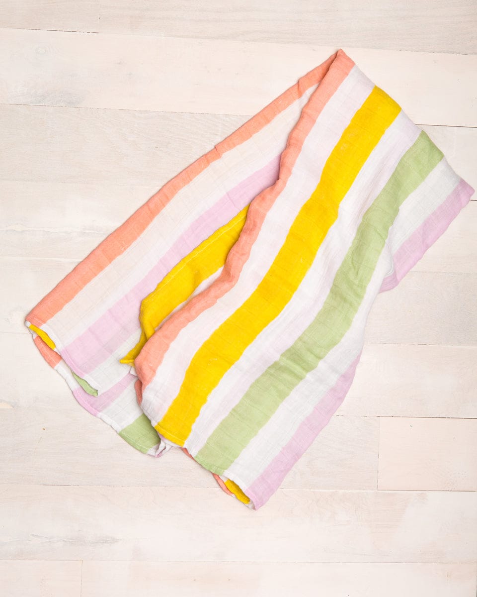 Little Unicorn Cotton Muslin Swaddle - Cabana Stripe