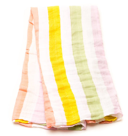 Little Unicorn Cotton Muslin Swaddle - Cabana Stripe