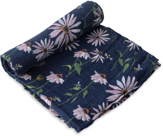 Little Unicorn Cotton Muslin Swaddle - Dark Coneflower - UB0190