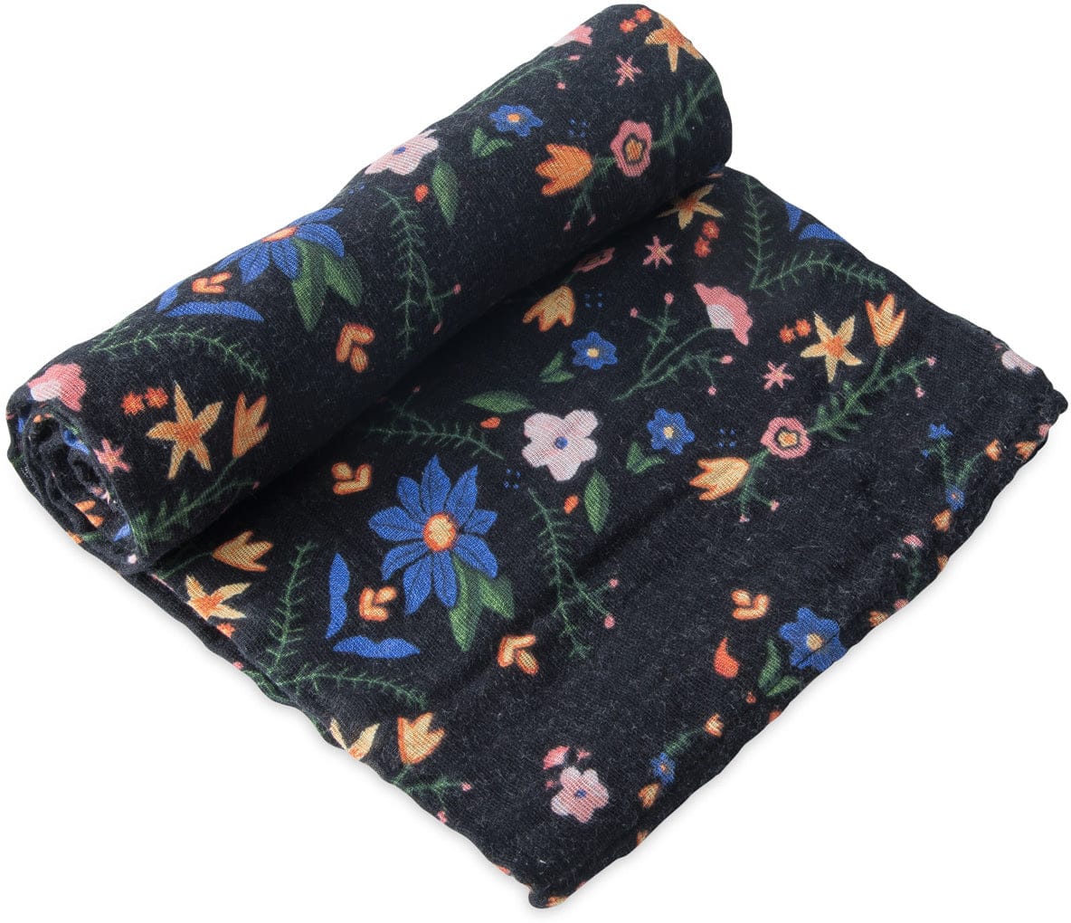 Little Unicorn Cotton Muslin Swaddle - Floral Stitch - UB0191