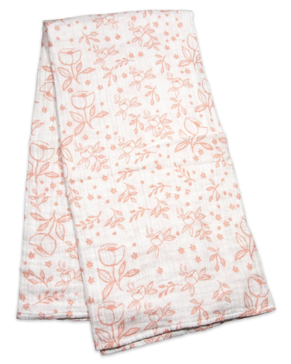 Little Unicorn Cotton Muslin Swaddle - Garden Rose - UB0107
