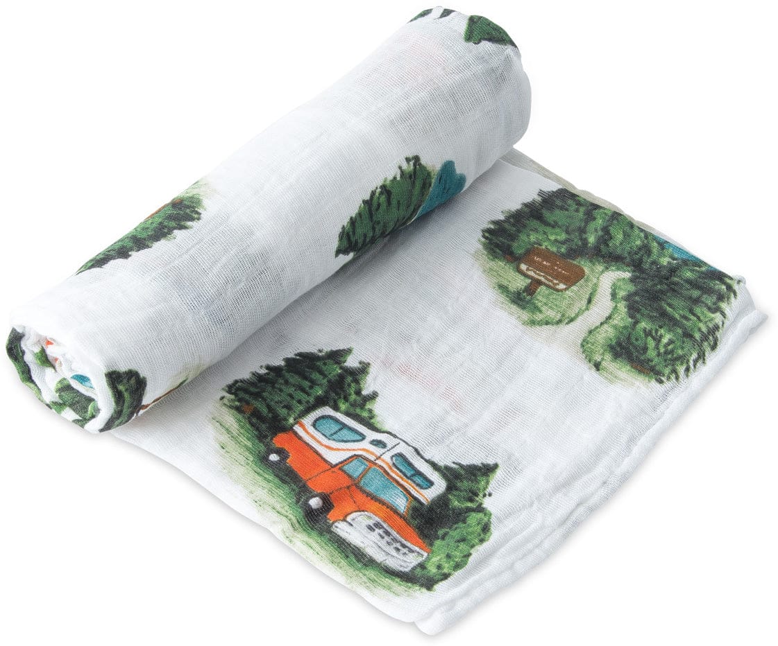 Little Unicorn Cotton Muslin Swaddle - Happy Camper