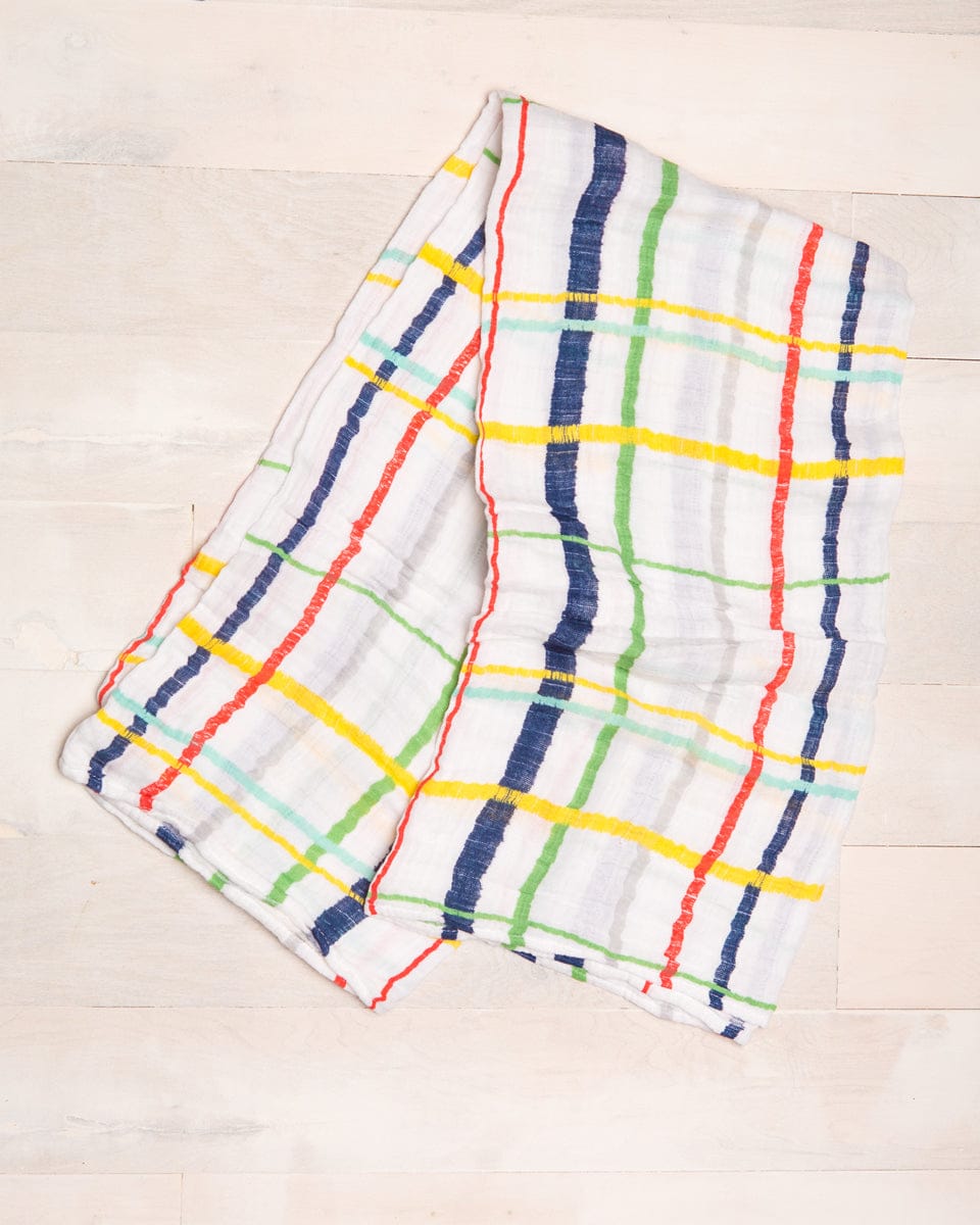 Little Unicorn Cotton Muslin Swaddle - Plaid - UB0110