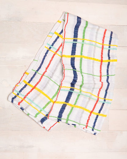 Little Unicorn Cotton Muslin Swaddle - Plaid - UB0110