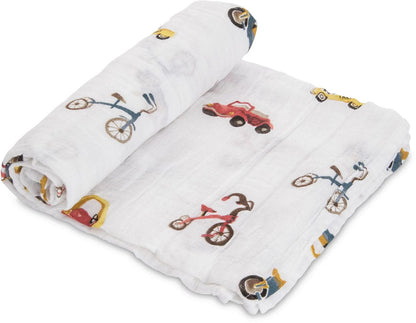 Little Unicorn + The Boss Baby Cotton Muslin Swaddle - Transportation - UB0165DW