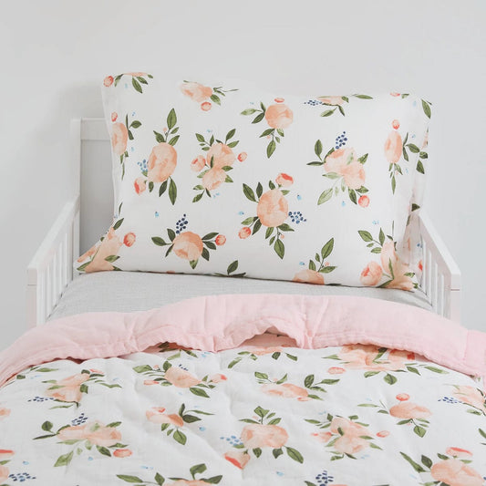 Little Unicorn Cotton Muslin Toddler Bedding 3 Piece Set - Watercolor Roses Grande