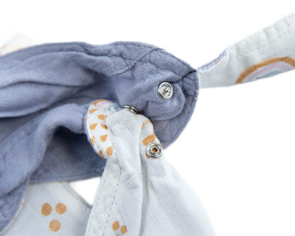 Little Unicorn Deluxe Muslin Reversible Bandana Bib - Rainbows & Raindrops - UF0605