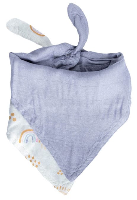 Little Unicorn Deluxe Muslin Reversible Bandana Bib - Rainbows & Raindrops - UF0605