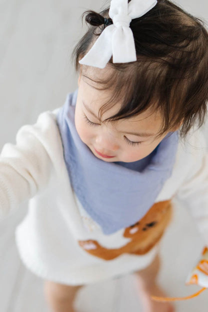 Little Unicorn Deluxe Muslin Reversible Bandana Bib - Rainbows & Raindrops - UF0605