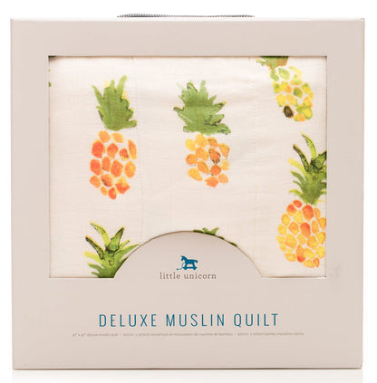 Little Unicorn Deluxe Muslin Quilt - Pineapple - UB0606