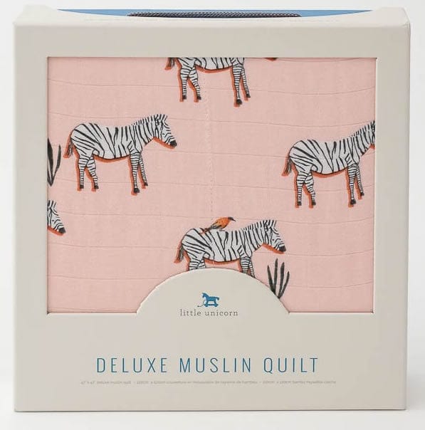 Little Unicorn Deluxe Muslin Quilt - Zebra