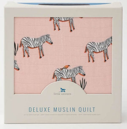 Little Unicorn Deluxe Muslin Quilt - Zebra