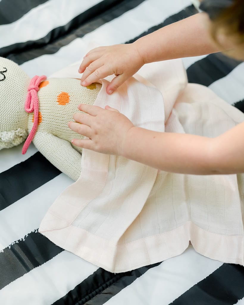 Little Unicorn Deluxe Muslin Security Blanket, 2 Pack - Pink Peony + Blush - UB0709