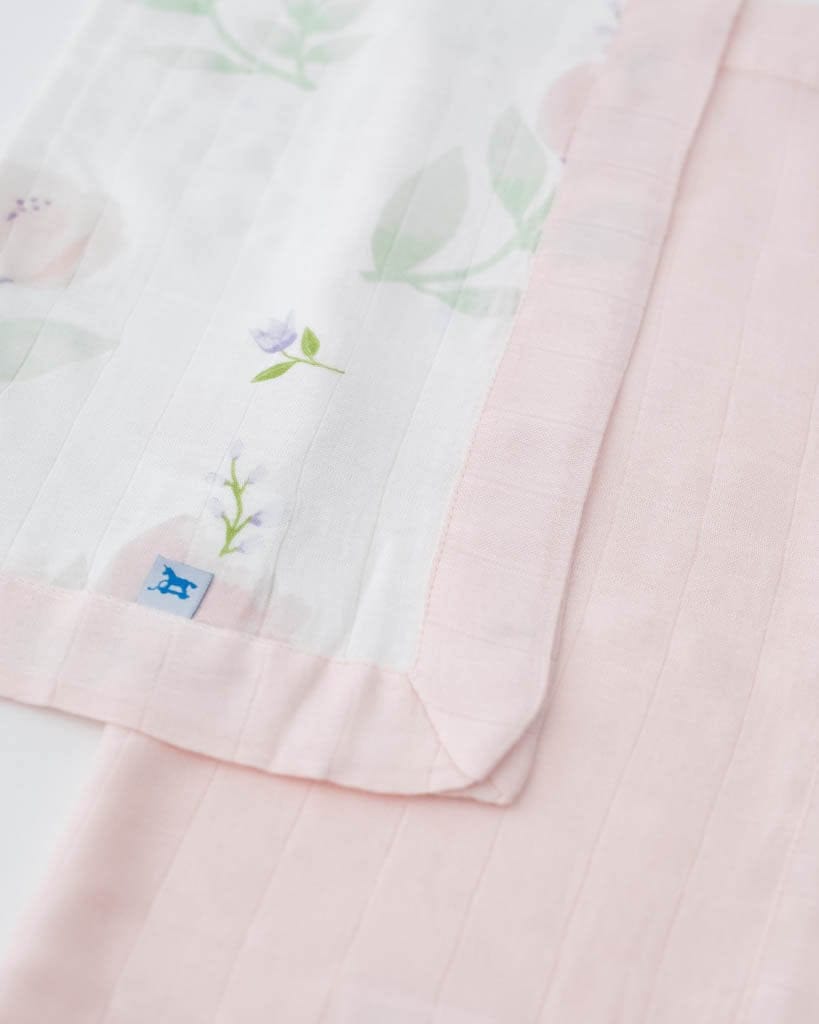 Little Unicorn Deluxe Muslin Security Blanket, 2 Pack - Pink Peony + Blush - UB0709