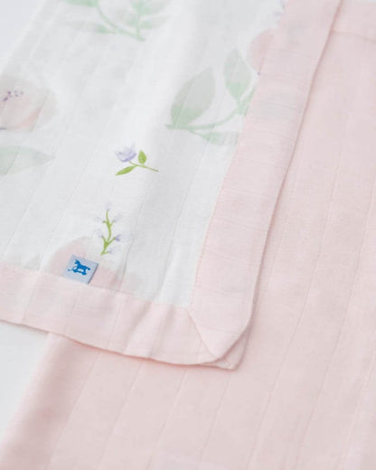 Little Unicorn Deluxe Muslin Security Blanket, 2 Pack - Pink Peony + Blush - UB0709