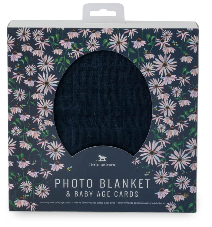 Little Unicorn Photo Blanket - Dark Coneflower