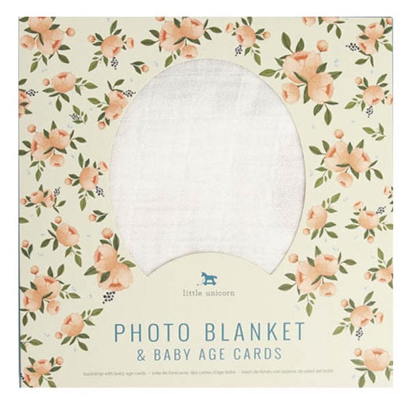 Little Unicorn Photo Blanket - Watercolor Roses