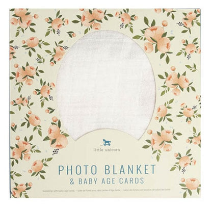 Little Unicorn Photo Blanket - Watercolor Roses