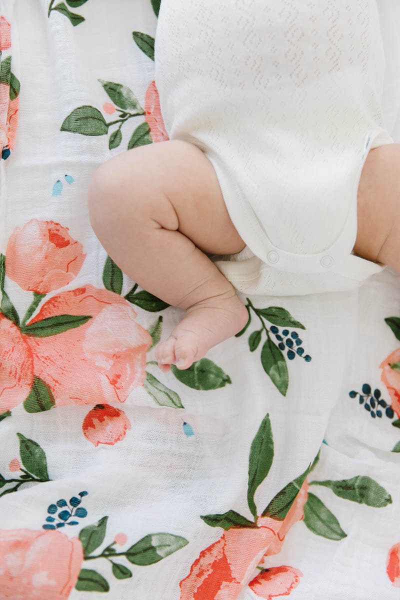 Little Unicorn Photo Blanket - Watercolor Roses