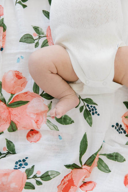 Little Unicorn Photo Blanket - Watercolor Roses