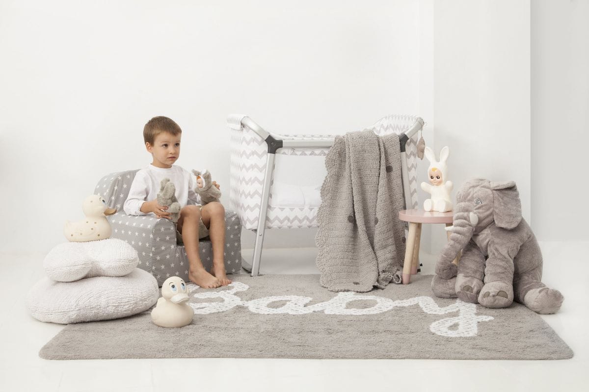 Lorena Canals Baby Petit Point Rug - Grey (4' x 5' 3") - C-BABY-G