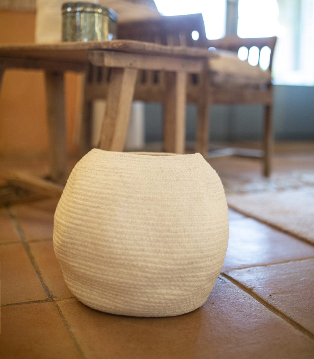 Lorena Canals Basket Bola - Ivory  (1'x 1') - BSK-BOLA-IVO