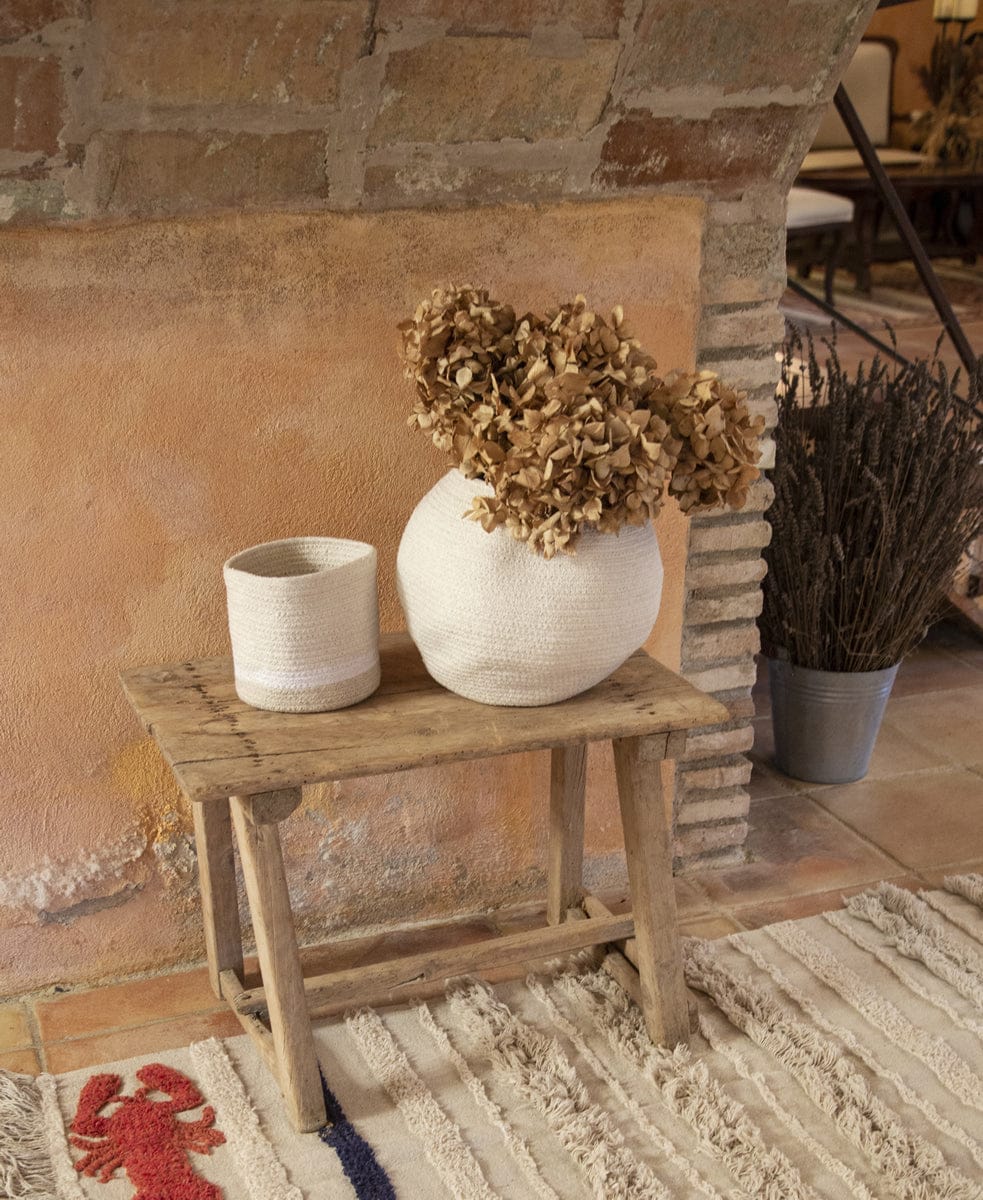 Lorena Canals Basket Bola - Ivory  (1'x 1') - BSK-BOLA-IVO