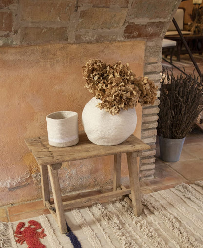 Lorena Canals Basket Bola - Ivory  (1'x 1') - BSK-BOLA-IVO