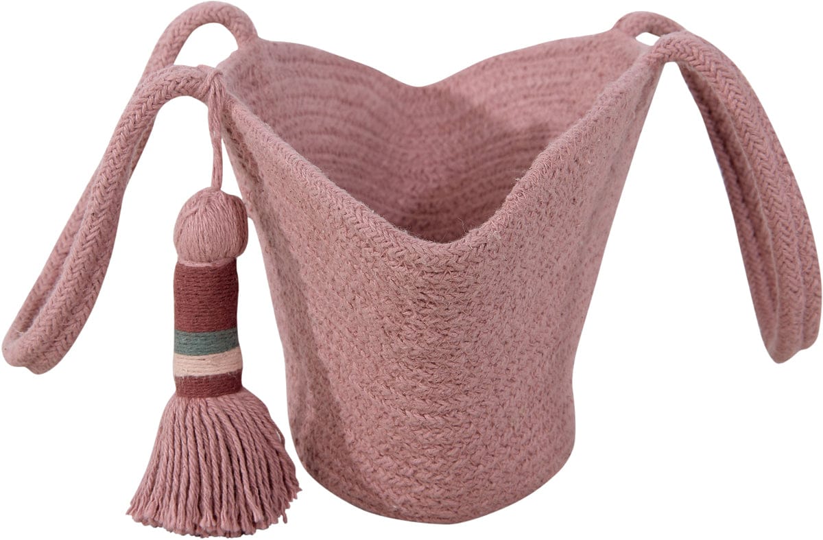 Lorena Canals Basket Cistell - Ash Rose - Small (1'1" x 4") - BSK-CIS-ASH-S