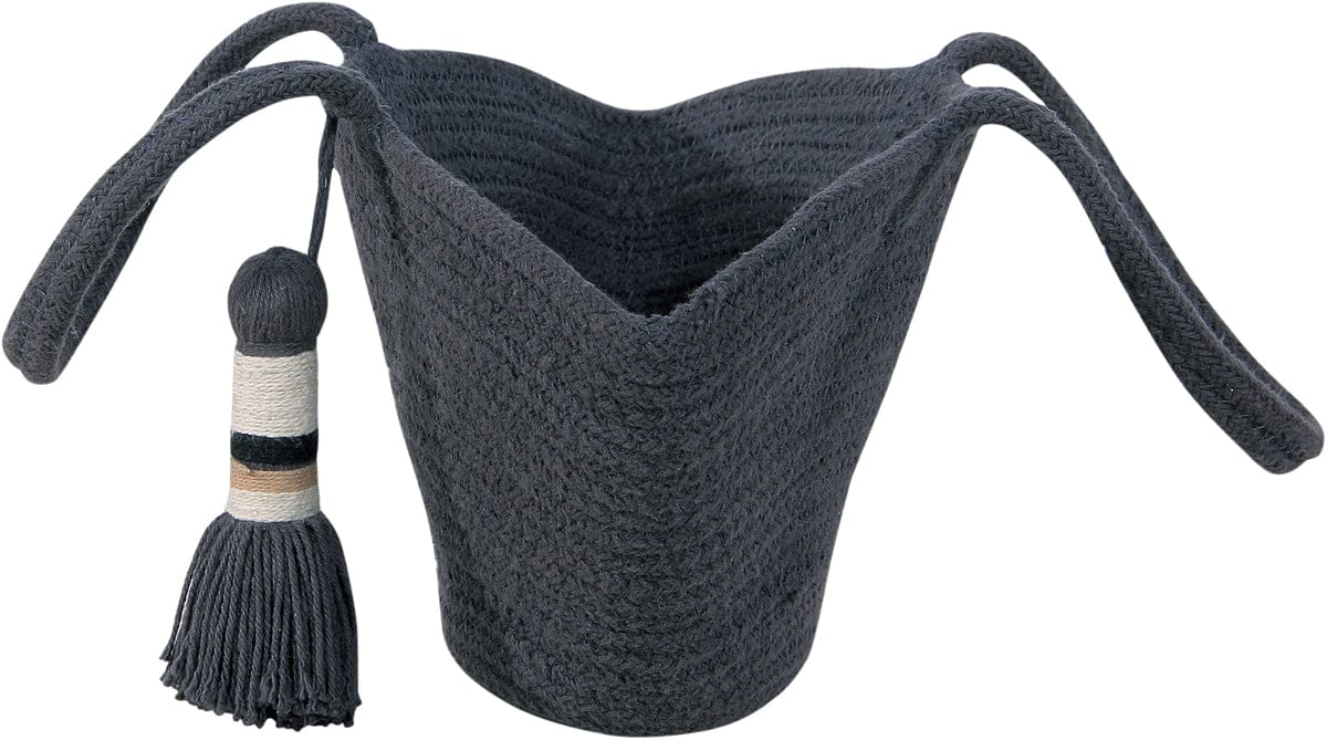 Lorena Canals Basket Cistell - Dark Grey - Small (1'1" x 4") - BSK-CIS-DGR-S