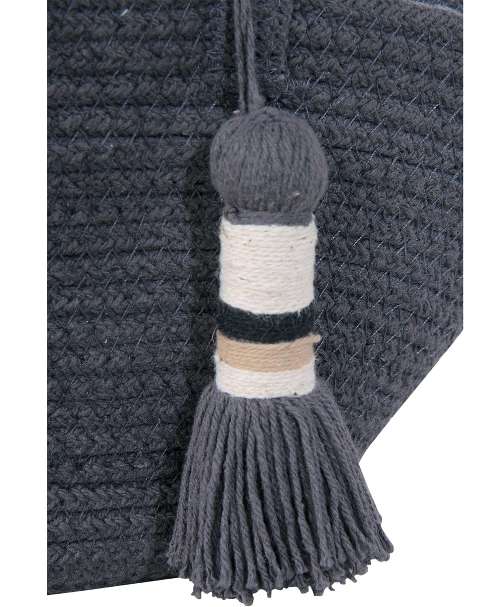 Lorena Canals Basket Cistell - Dark Grey - Small (1'1" x 4") - BSK-CIS-DGR-S