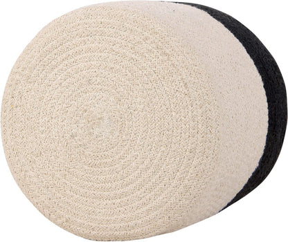 Lorena Canals Basket Dual - Black/Natural (8" x 8") - BSK-BLACK-NAT